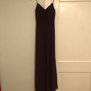 Bill levkoff Plum bridesmaid dress full length